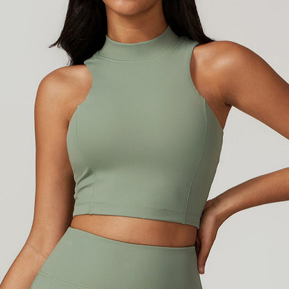 Haut de sport sans manches à col rond