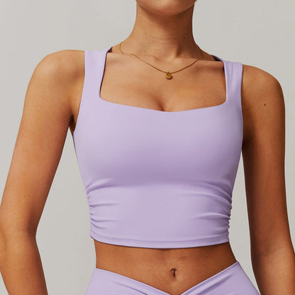 Soutien-gorge de sport à encolure carrée 