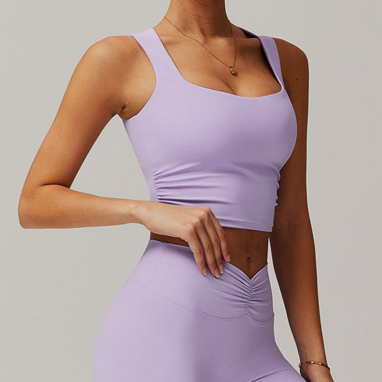 Square Neckline Sports Bra