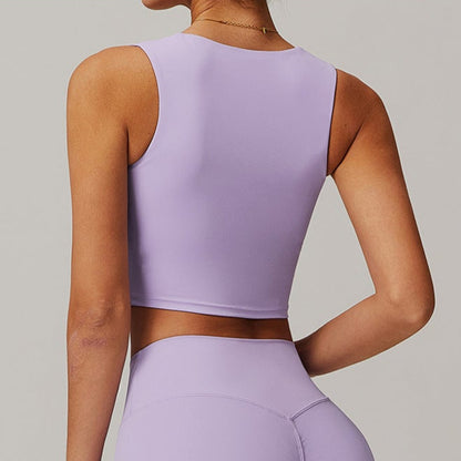 Soutien-gorge de sport à encolure carrée 